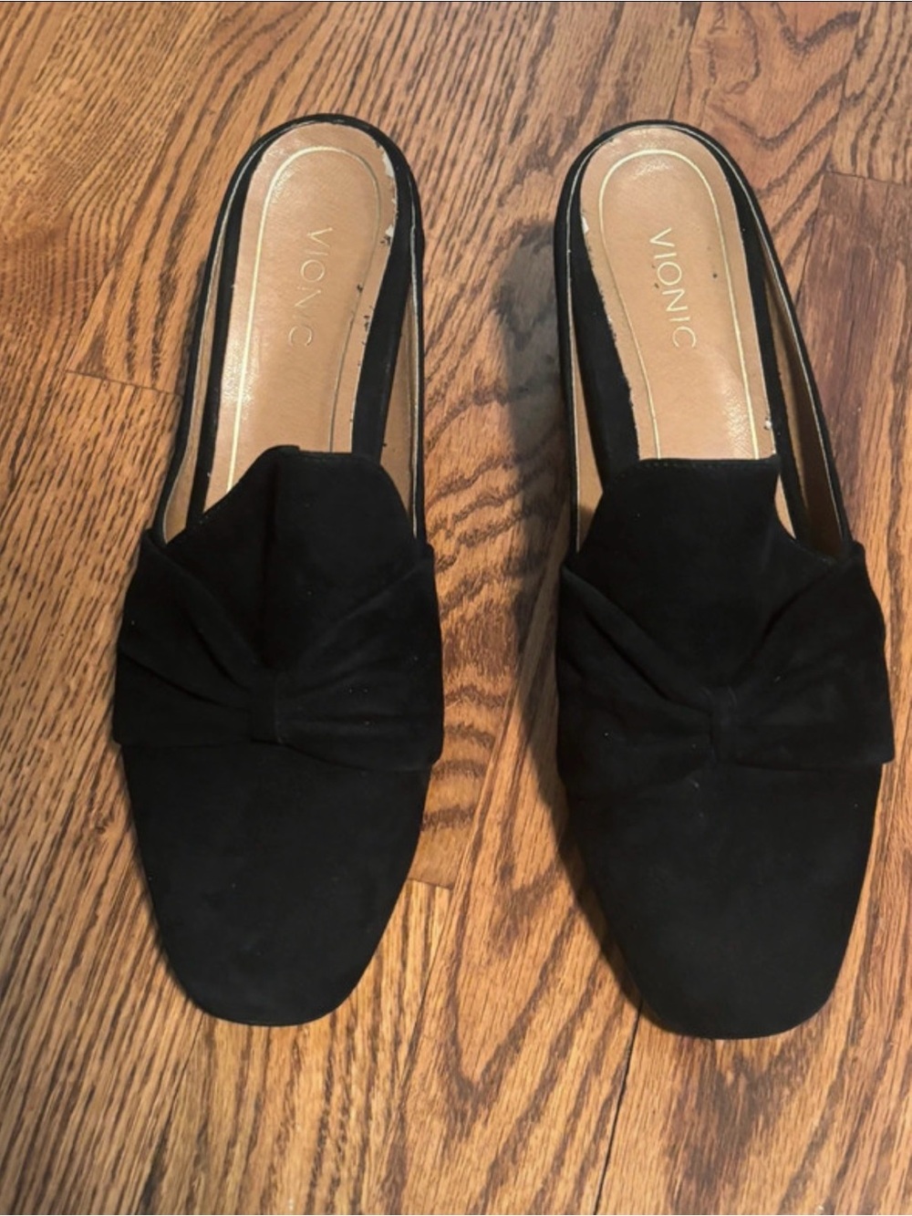 Vionic Presley Black Suede Mule Size 9